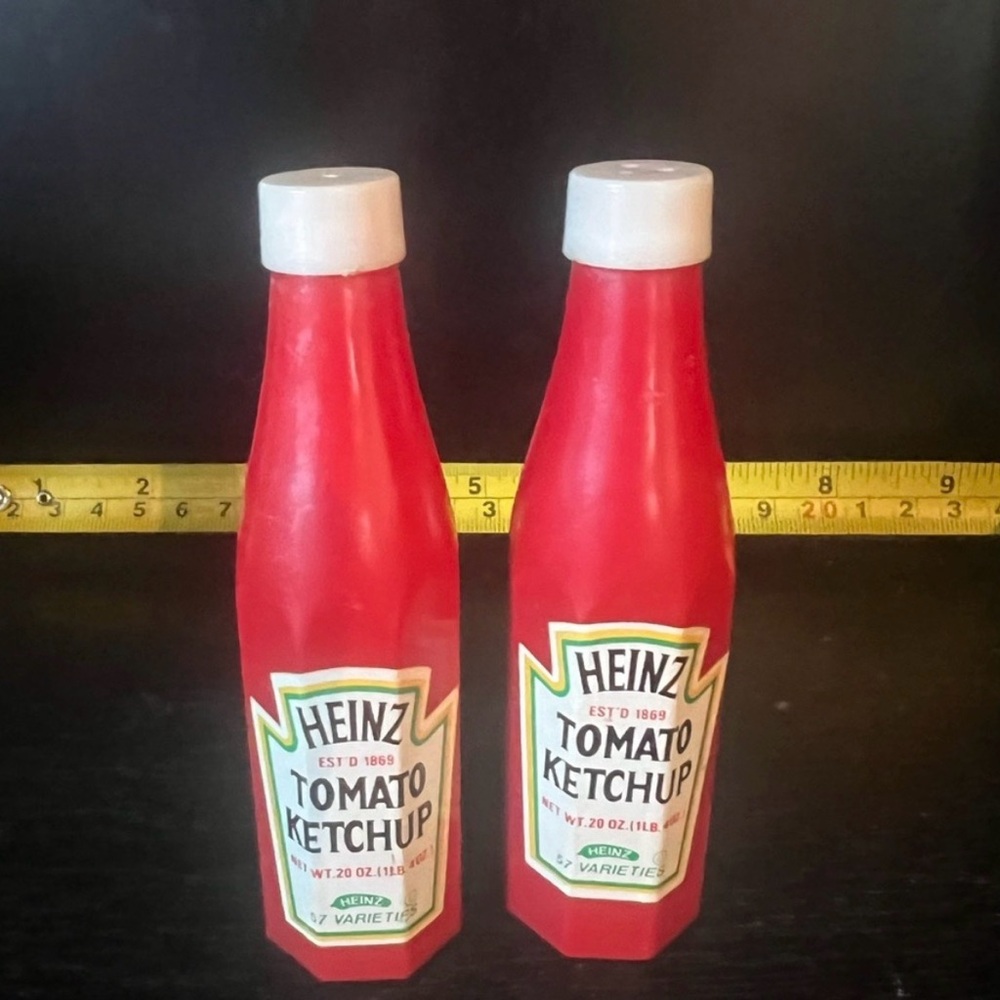 Plastic Heinz Ketchup Salt Pepper Shakers